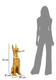 Dekofigur Pitbull Gold 74 cm – Tierfigur