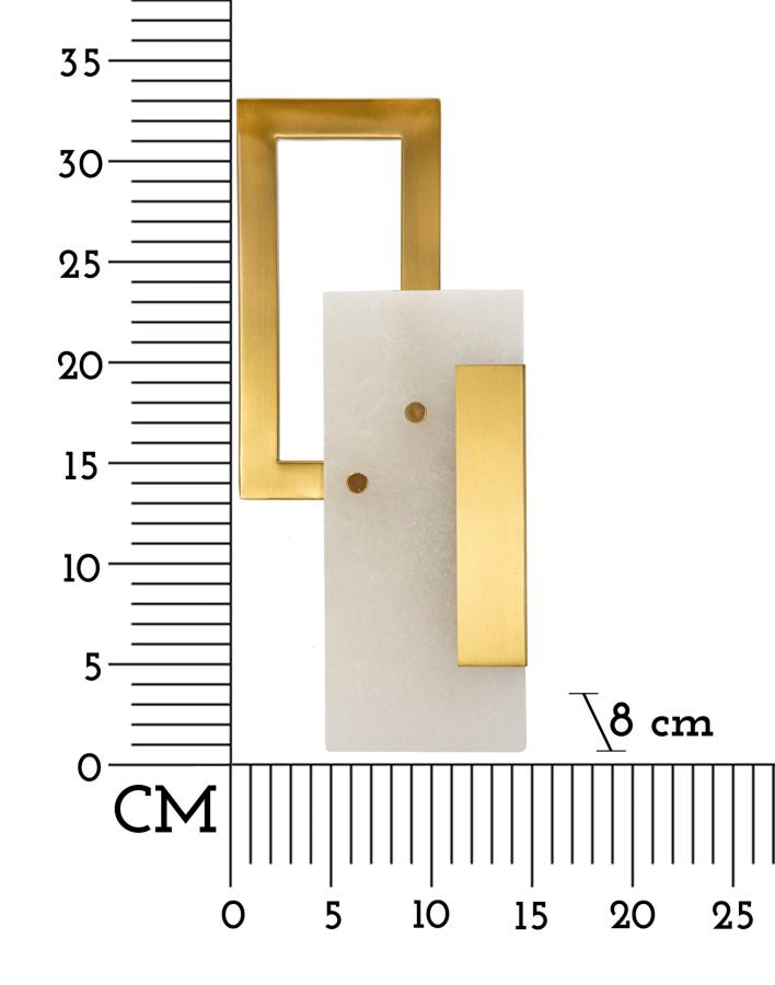 Wandleuchte Cube Gold 33 cm – Wandlampe