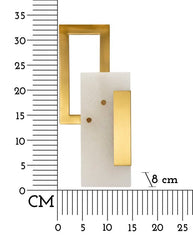 Wandleuchte Cube Gold 33 cm – Wandlampe