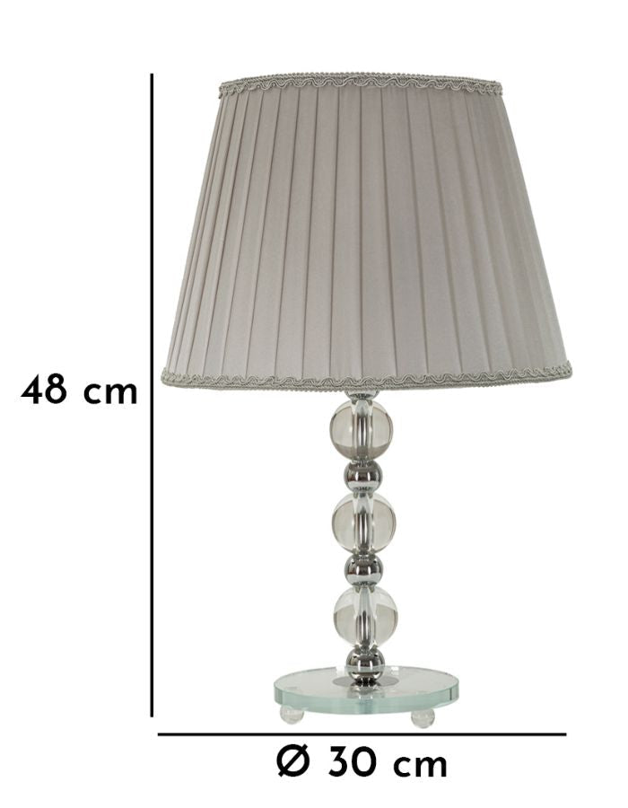 Tischlampe Tolly Silber 48 cm – Tischleuchte