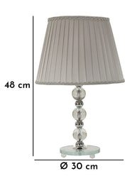 Tischlampe Tolly Silber 48 cm – Tischleuchte