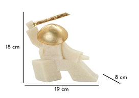 Samurai Oda Weiß Gold 18 cm – Skulptur Deko