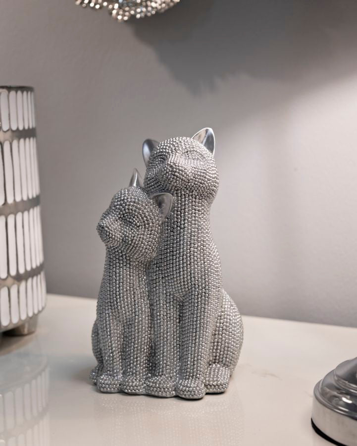 Stons Paar Silber – Skulptur Deko
