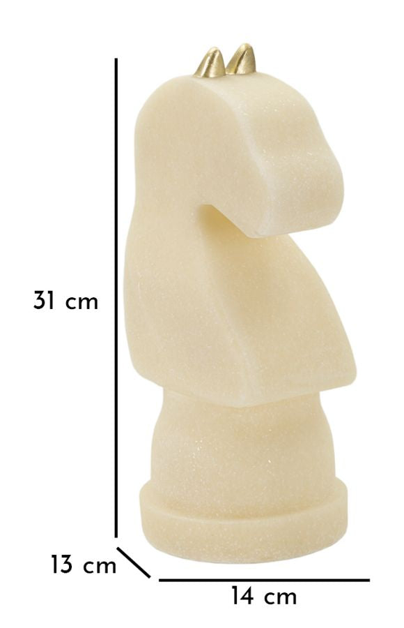 Schachfiguren Set Weiß Gold 31 cm – Schach Deko