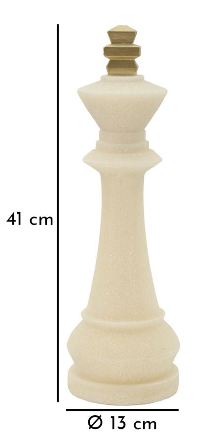 Schachfigur König Weiß Gold – Schach Deko
