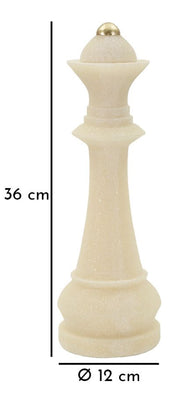 Schachfigur Dame Weiß Gold – Schach Deko