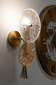 Wandleuchte Sunrise Gold Natur 41 cm – Wandlampe