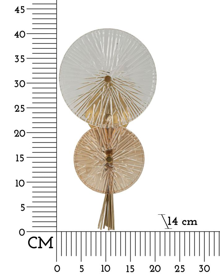 Wandleuchte Sunrise Gold Natur 41 cm – Wandlampe
