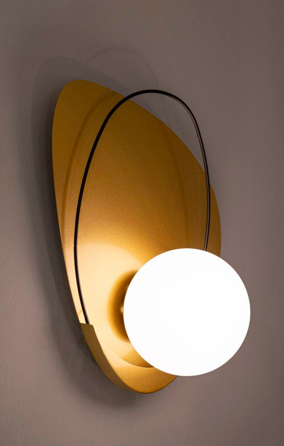 Wandleuchte Circly Gold Schwarz 32 cm – Wandlampe