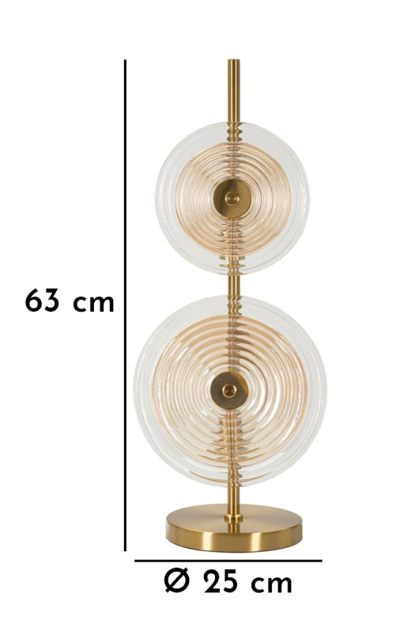 Tischlampe Venice Gold Natur 63 cm – Tischleuchte