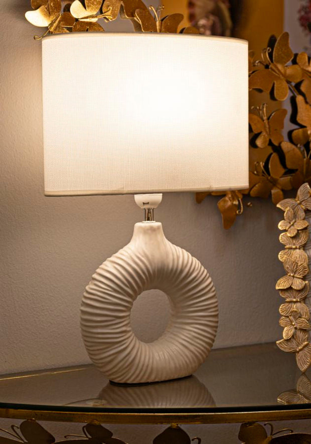 Tischlampe Seta Weiß 43 cm – Tischleuchte