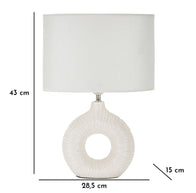 Tischlampe Seta Weiß 43 cm – Tischleuchte