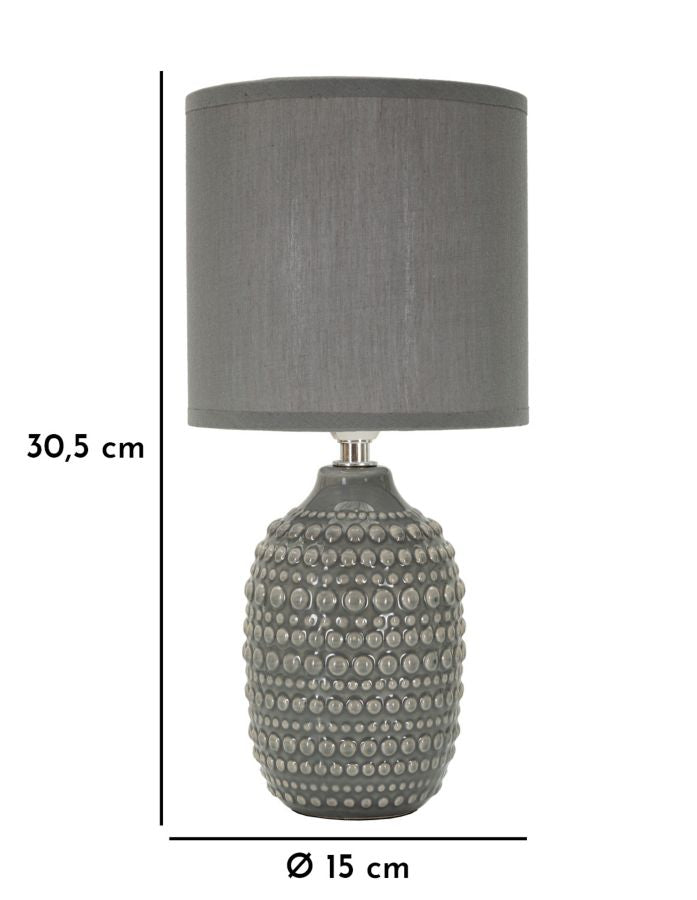 Tischlampe Grau 30,5 cm A – Tischleuchte