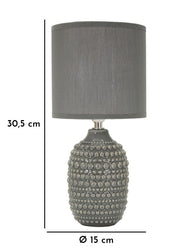 Tischlampe Grau 30,5 cm A – Tischleuchte
