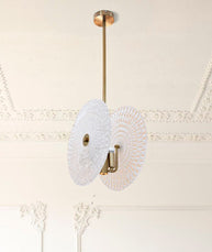 Deckenleuchte Gold Weiß 80 cm – Deckenlampe