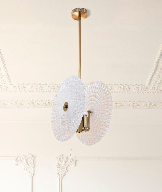 Deckenleuchte Gold Weiß 80 cm – Deckenlampe