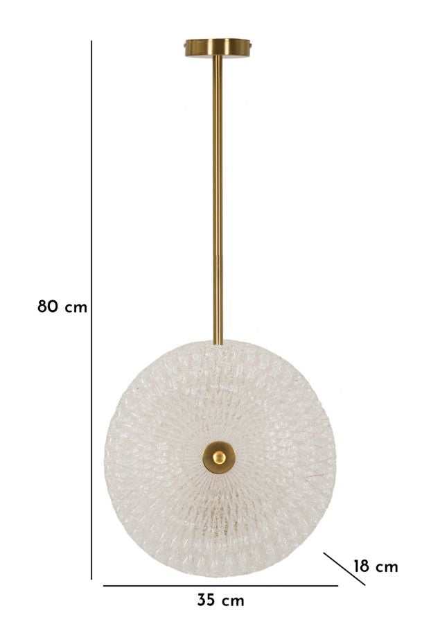 Deckenleuchte Gold Weiß 80 cm – Deckenlampe