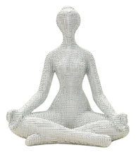Dekofigur Yoga Frau Weiß 23 cm – Skulptur Deko