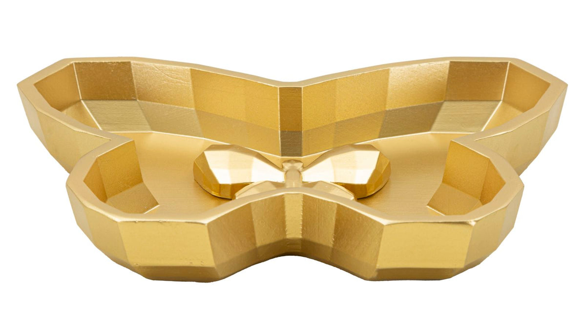 Dekotablett Schmetterling Gold – Serviertablett