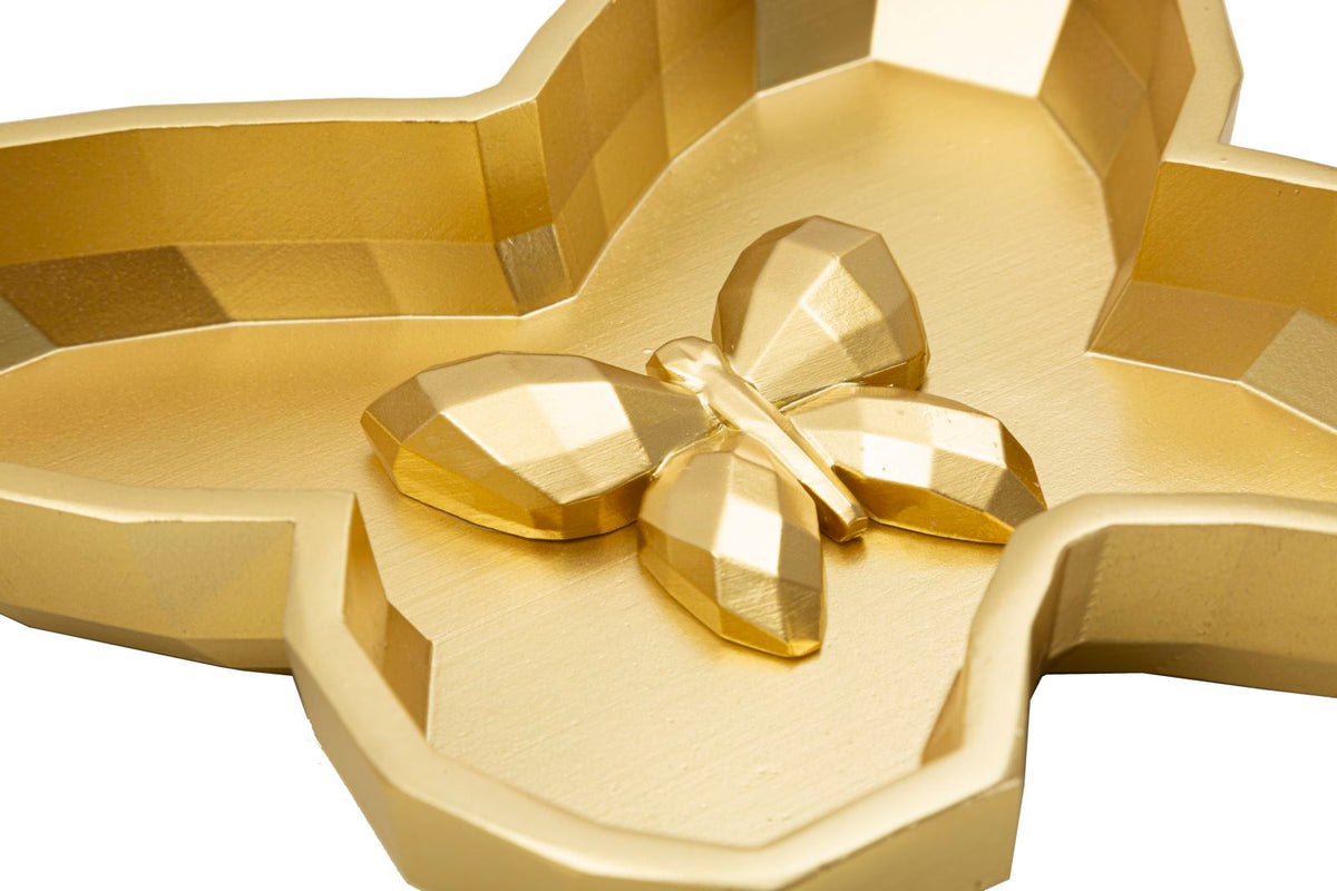 Dekotablett Schmetterling Gold – Serviertablett
