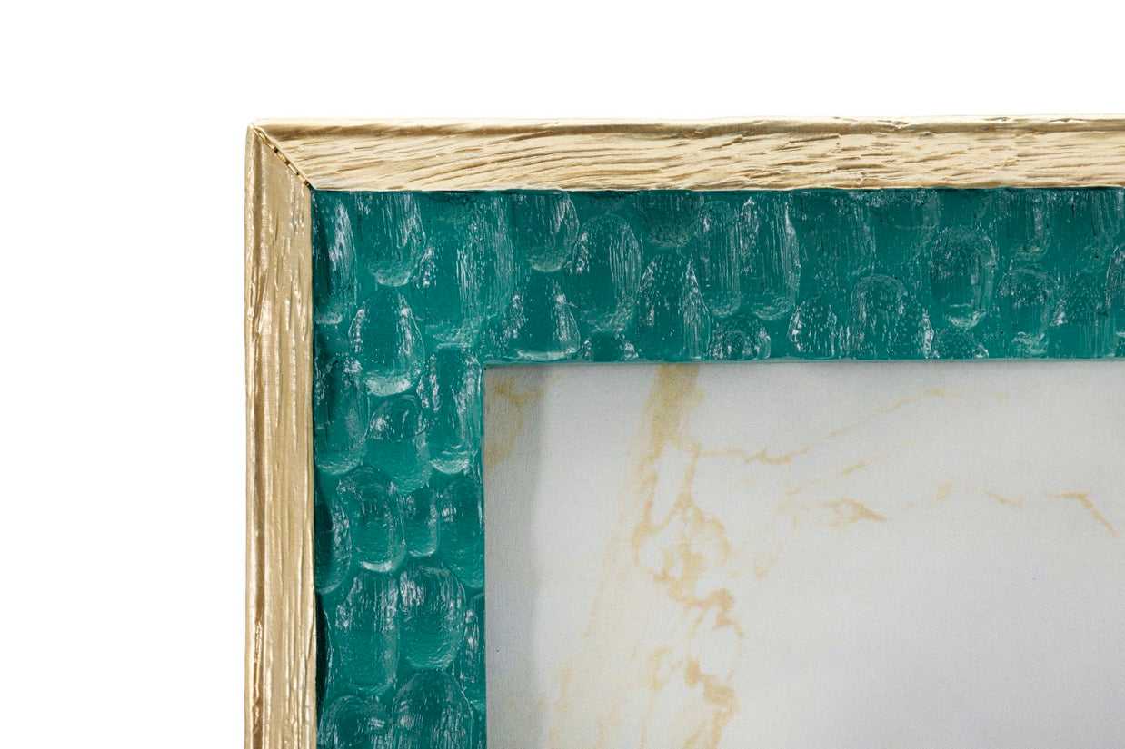 Bilderrahmen Grün Gold Klein – Fotorahmen Deko