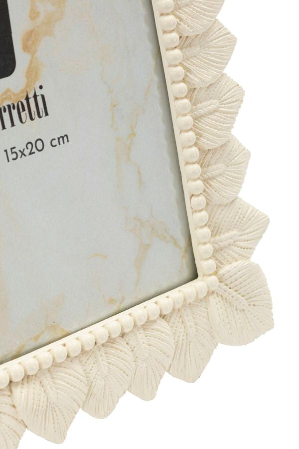 Bilderrahmen Blätter Creme Klein – Fotorahmen Deko