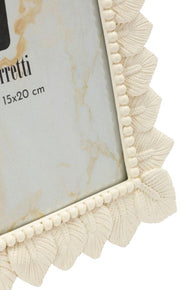 Bilderrahmen Blätter Creme Klein – Fotorahmen Deko