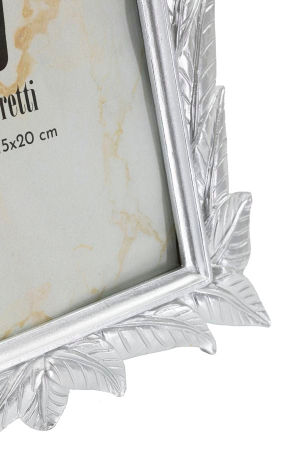 Bilderrahmen Blätter Silber Klein – Fotorahmen Deko