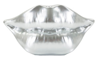 Vase Lippen Silber – Blumenvase Deko