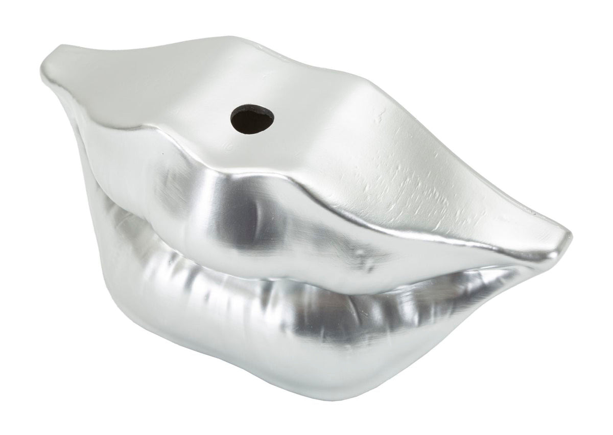 Vase Lippen Silber – Blumenvase Deko