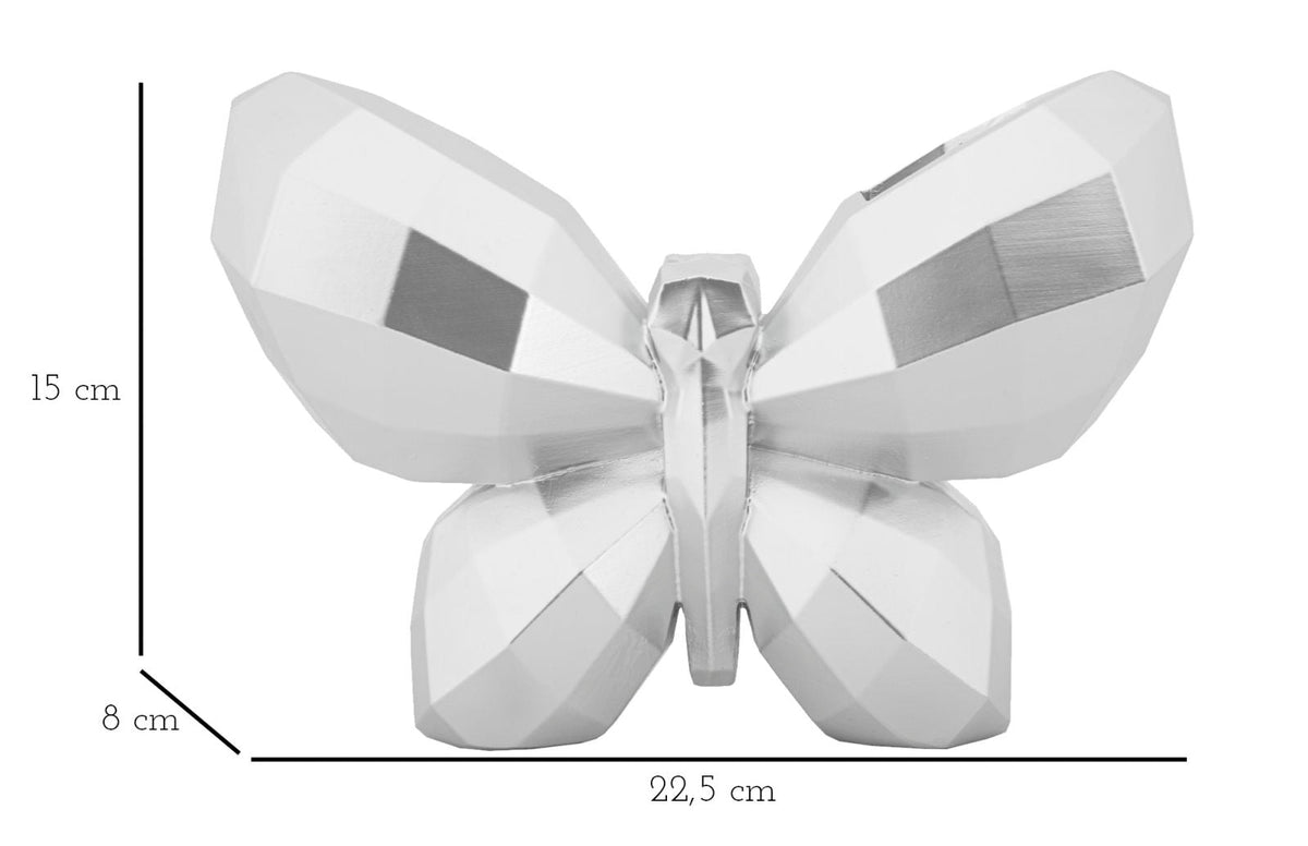 Vase Schmetterling Silber – Blumenvase Deko