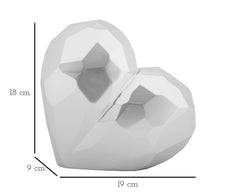 Vase Herz Silber – Blumenvase Deko