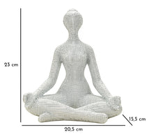 Dekofigur Yoga Frau Weiß 23 cm – Skulptur Deko