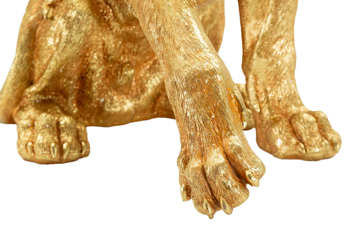 Dekofigur Löwe Sitzend Gold – Tierfigur