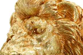 Dekofigur Löwe Sitzend Gold – Tierfigur