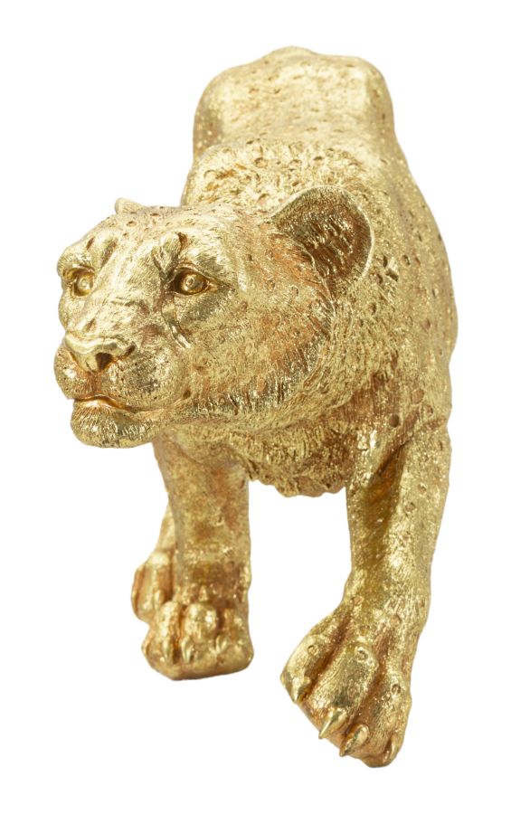 Dekofigur Leopard Gold – Tierfigur