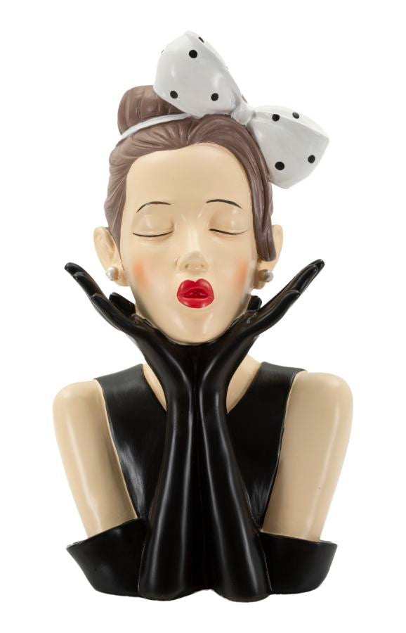 Dekofigur Hollywood Frau Bunt 30,5 cm – Skulptur Deko