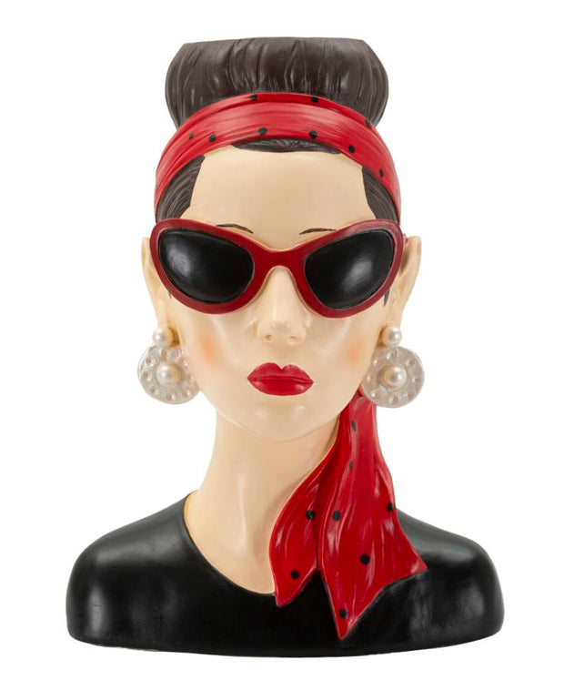 Dekofigur Hollywood Frau Bunt 27 cm – Skulptur Deko
