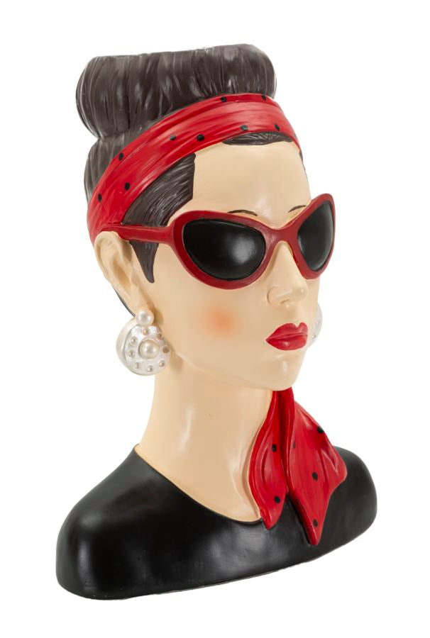 Dekofigur Hollywood Frau Bunt 27 cm – Skulptur Deko