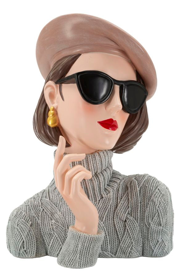 Dekofigur Paris Frau Mystisch Bunt 26 cm – Skulptur Deko