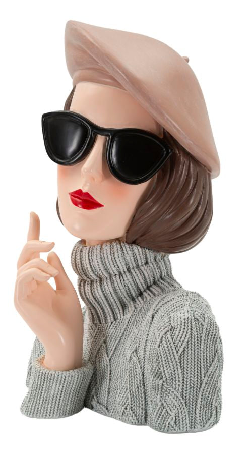 Dekofigur Paris Frau Mystisch Bunt 26 cm – Skulptur Deko