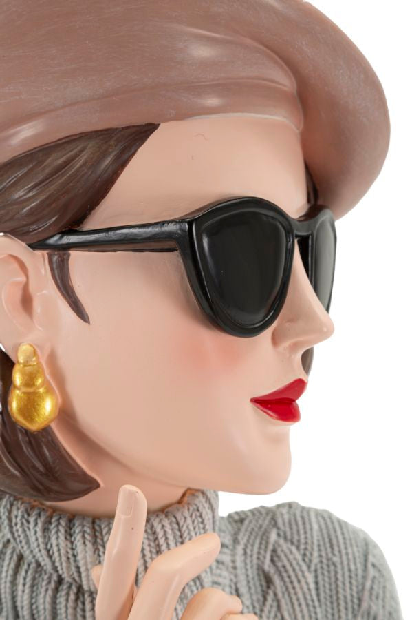 Dekofigur Paris Frau Mystisch Bunt 26 cm – Skulptur Deko