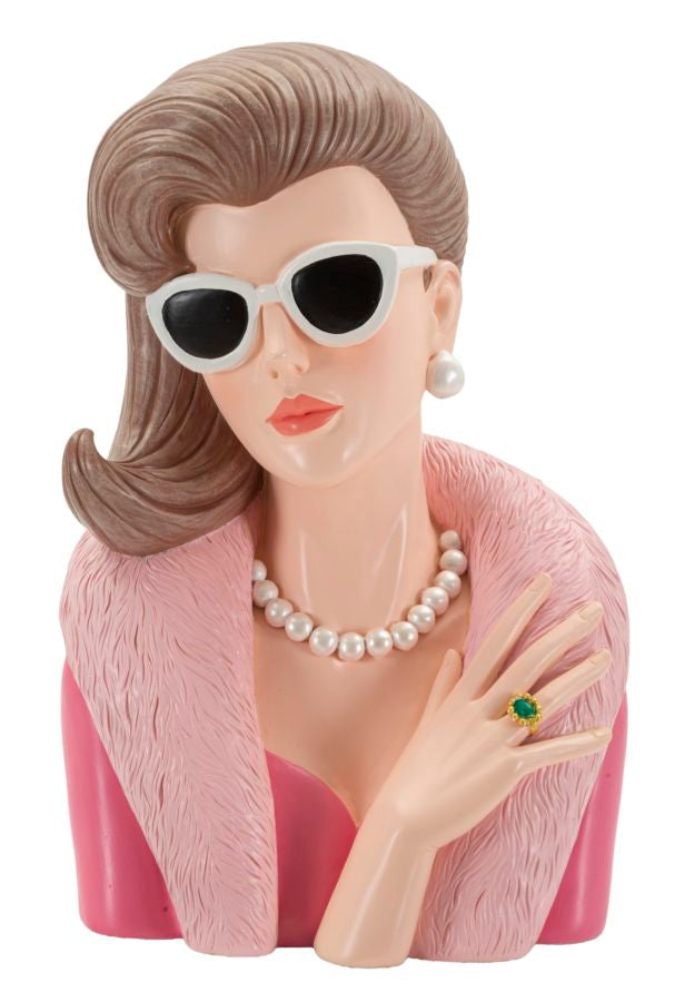 Dekofigur Paris Frau Bunt 28 cm – Skulptur Deko