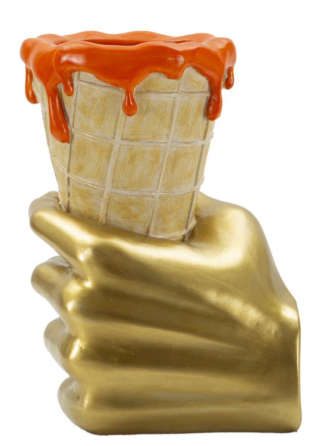 Dekofigur Blütenkegel Bunt 26 cm – Skulptur Deko