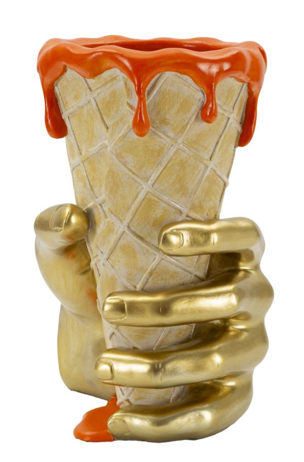 Dekofigur Blütenkegel Bunt 26 cm – Skulptur Deko
