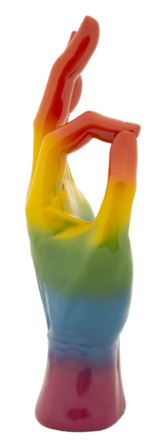 Dekofigur Hand OK Regenbogen – Skulptur Deko