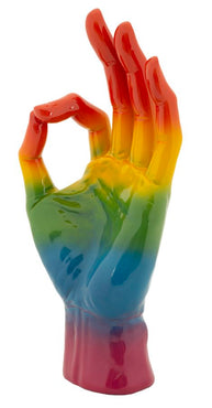 Dekofigur Hand OK Regenbogen – Skulptur Deko