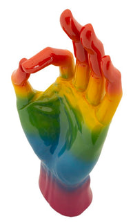 Dekofigur Hand OK Regenbogen – Skulptur Deko