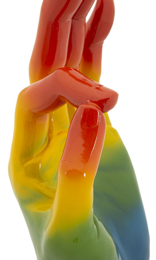 Dekofigur Hand OK Regenbogen – Skulptur Deko