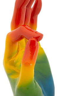 Dekofigur Hand OK Regenbogen – Skulptur Deko